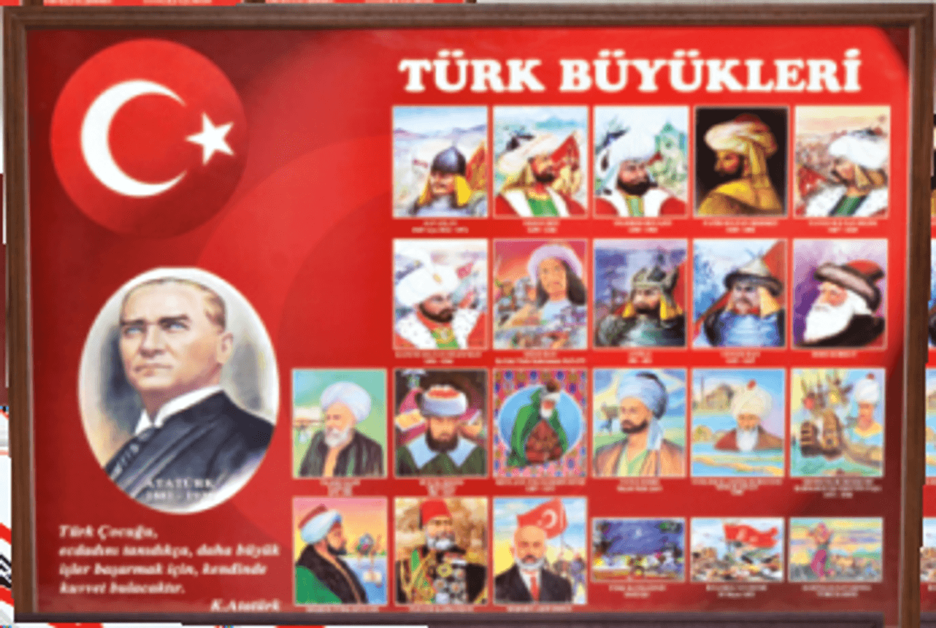 Tarih Şeridi MDF Çerçeve